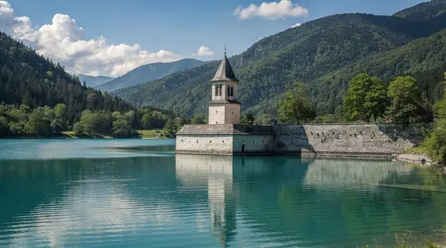 Ananuri Fortress and the Zhinvali reservoir