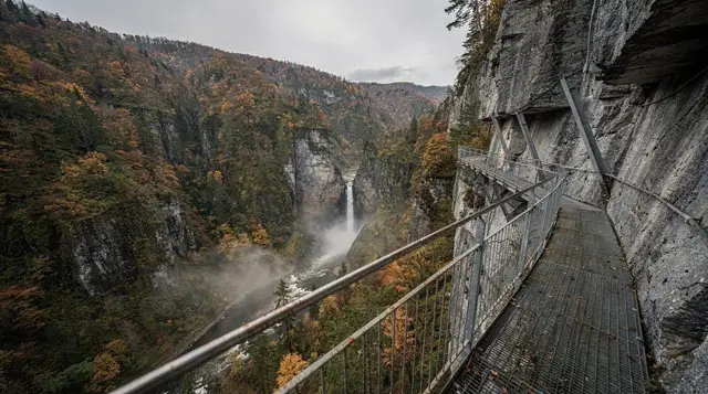 Okatse Canyon's hanging walkway