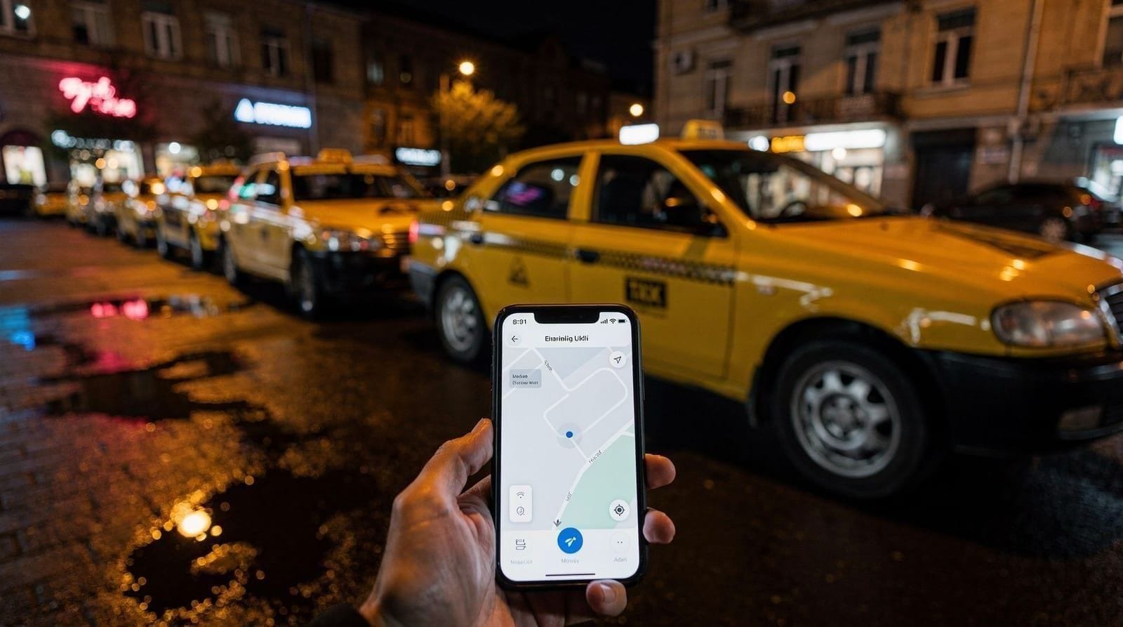 Taxis, Bolt and Yandex Go